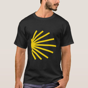 Camino De Santiago Yellow Scallop Muschel Trail T-Shirt