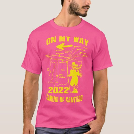 Camino des Santiago 2022 Way of St. James Spain Pi T-Shirt (Vorderseite)