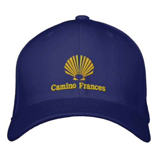 Camino Frances Pilgrims Scallop Muschel Bestickte Baseballkappe (Vorderseite)