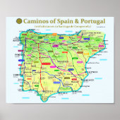 Camino Map Poster (Vorne)