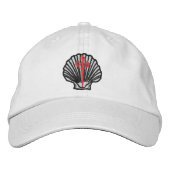 Camino Muschel Ball Cap Bestickte Baseballkappe (Vorderseite)