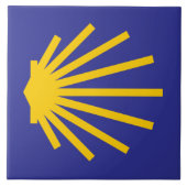 Camino Muschel Tile Marker, Camino de Santiago Fliese (Vorderseite)