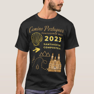 Camino Portugues Portugiesisch Way 2023 Santiago D T-Shirt
