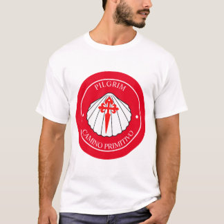 Camino primitivo Pilger Muschel Patch T-Shirt