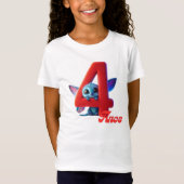 Camisa básica para niña cumpleaños 4 años T-Shirt (Vorderseite)