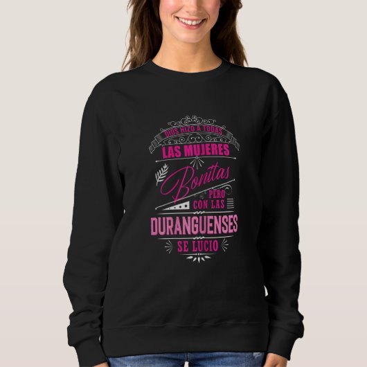 Camisa De Mujer Duranguense De Durango Mexiko Sweatshirt (Vorderseite)