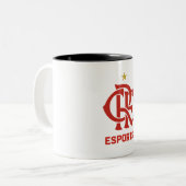 Camisa do Flamengo Kaffeebecher Zweifarbige Tasse (Vorderseite Links)