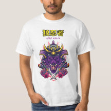 Camisa masculina Lobo Ninja