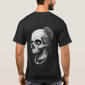 Camisa masculina preta de caveira T-Shirt (Rückseite)