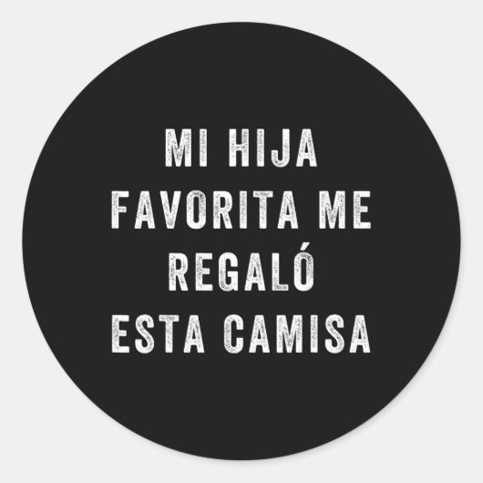 Camisa Para Papa E Hija Runder Aufkleber (Vorderseite)