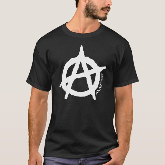 Camisa preta com símbolo anarquista T-Shirt (Vorderseite)