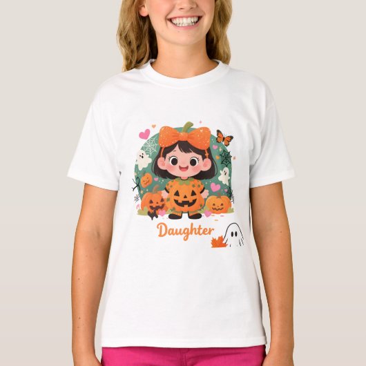 Camiseta Adorable de Fantasmas y Calabazas para Ni T-Shirt (Vorderseite)