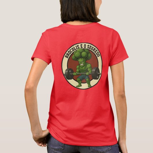 Camiseta Adulto Brócolis é o Segredo - Back T-Shirt (Rückseite)