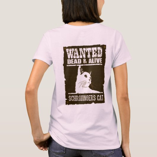 Camiseta Adulto Schrodinger's Cat - Light - Back T-Shirt (Rückseite)