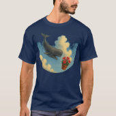 Camiseta Adulto Whale And Bowl Of Petunias - Front T-Shirt (Vorderseite)