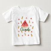 Camiseta "Babero Dulce Tropical - Sandía & Piña" Baby T-shirt (Vorderseite)