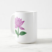 Camiseta básia mujer, con flor rosada kaffeetasse (Vorderseite Links)
