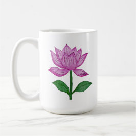 Camiseta básia mujer, con flor rosada kaffeetasse