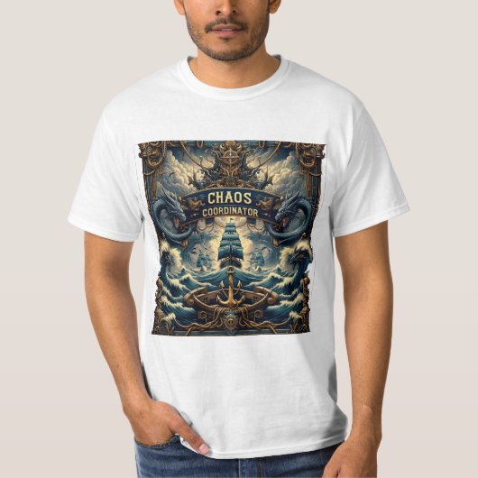 Camiseta Básica Masculina Escura Chaos Coordinator T-Shirt (Vorderseite)