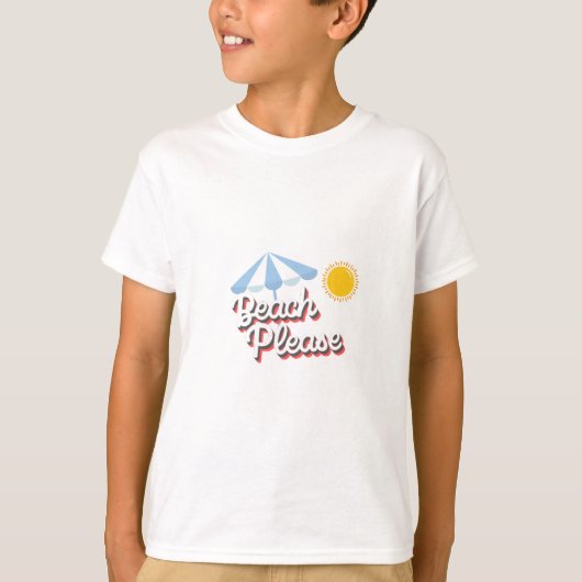 Camiseta básica para niños Beach please T-Shirt (Vorderseite)