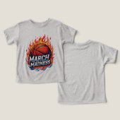 Camiseta  Basketball en Llamas March Madness (Design Vorderseite & Rückseite)