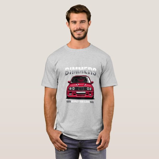 Camiseta BMW E30 "Respect Your Elders" – La Fuerza T-Shirt (Vorne ganz)