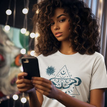 Camiseta Boho con mariposa y frases lunares