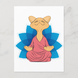Camiseta Buddha cat meditating - Guru cat - Namast Postkarte