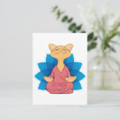 Camiseta Buddha cat meditating - Guru cat - Namast Postkarte (Stehend Vorderseite)