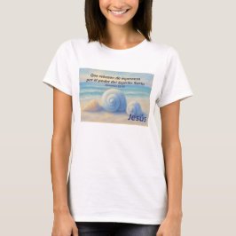 Camiseta caracolas de Mar con Versículo Romanos T-Shirt