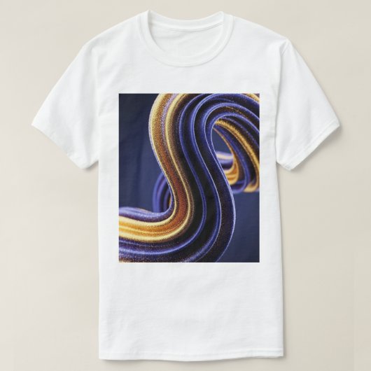 Camiseta chantilly azul dourado T-Shirt (Design vorne)