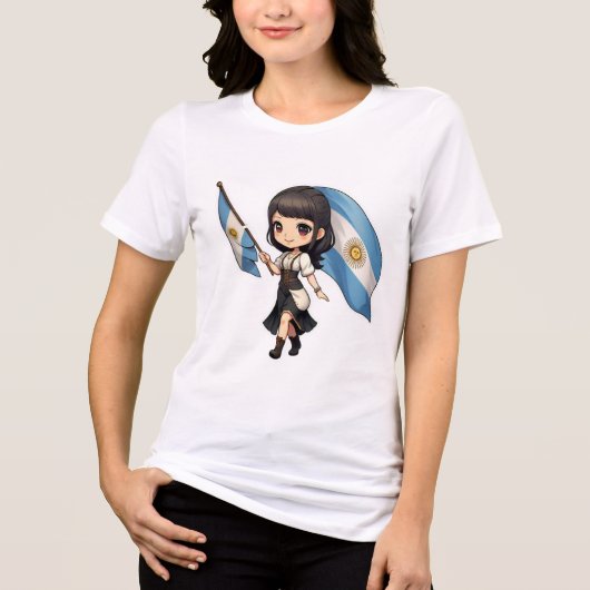 Camiseta chibi Estampado divertido Moda casual Art Tri-Blend Shirt (Vorderseite)