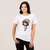Camiseta chibi Estampado divertido Moda casual Art Tri-Blend Shirt (Vorderseite voll)