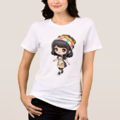 Camiseta chibi Estampado divertido Moda casual Art Tri-Blend Shirt (Vorderseite)