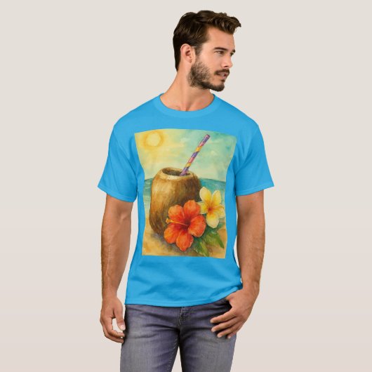 Camiseta coco en la playa T-Shirt (Vorne ganz)