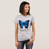 Camiseta com estampa da borboleta azul T-Shirt (Vorne ganz)