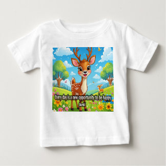 camiseta con Frase Inspiradora Infantil de Bambi Baby T-shirt