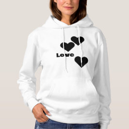 camiseta coração love hoodie