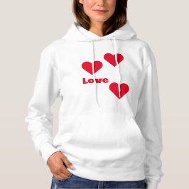 camiseta coração love hoodie