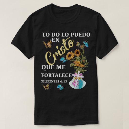 Camiseta cristiana en espanol Versiculo Spanish Ch T-Shirt (Design vorne)