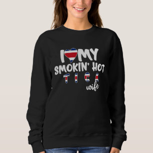 Camiseta de Costa Rica Flag I Liebe My Smokin Hot  Sweatshirt