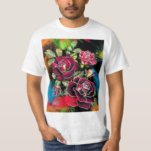  camiseta   de flor T-Shirt (Vorderseite)