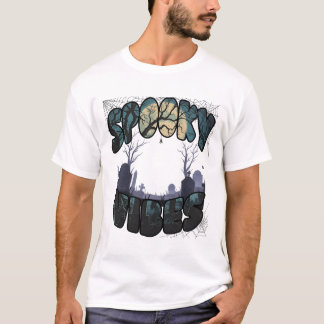 Camiseta de Hombre Spooky Vibes Estilo Graffiti T-Shirt