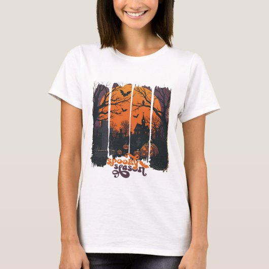 Camiseta de Terror con Mansión Encantada T-Shirt (Vorderseite)