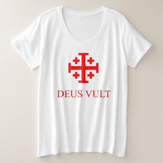 Camiseta Deus vult - orden del Santo Sepulcro Große Größe T-Shirt (Design vorne)