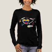 Camiseta Diseño Venezuela Patriótico con Corazón Tri-Blend Shirt (Vorderseite)