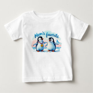 Camiseta divertida de pingüinos para bebé baby t-shirt
