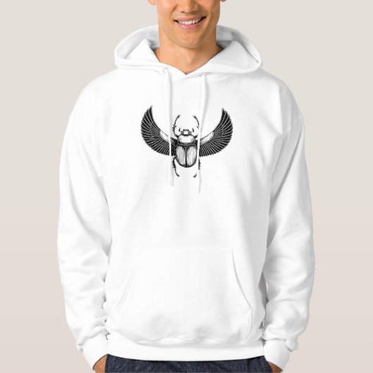 Camiseta escarabajo egipcio alado hoodie (Vorderseite)