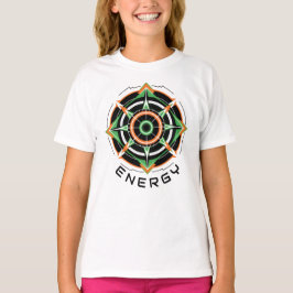 Camiseta Fem Juvenil Básica Abstrato Futurista-6 T-Shirt