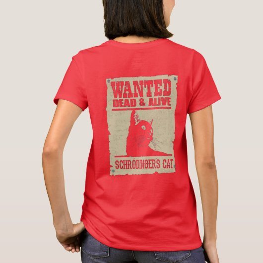 Camiseta Fem. Schrodinger's Cat - Dark - Back T-Shirt (Rückseite)